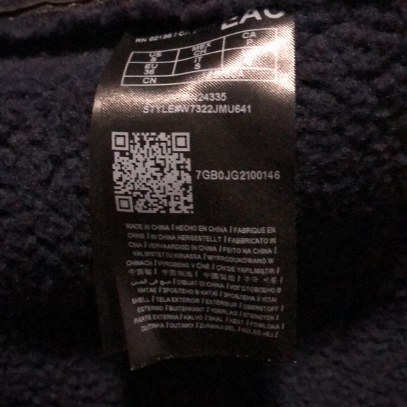 Guess Sherpa/ Shearling faux leather cropped bomber coat - Picture 8 of 14